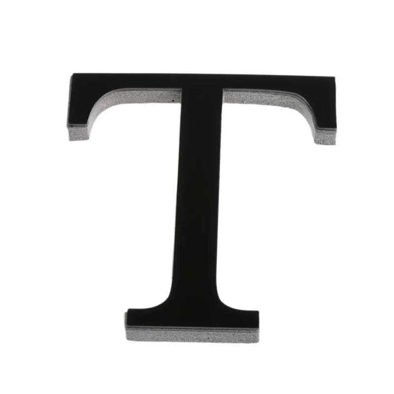 20 cm Černé 26 Anglických Písmen DIY 3D Akrylové Samolepky na Zeď Samolepicí Domácí Retro Nástěnné Umění Dekorace Pro Party Svatbu Vánoce