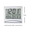 Portable Digital LCD Alarm Clock with Thermometer, Date and Compact Desktop Timer
