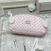Large Capacity Multi-Layer Pencil Pouch Polka Dot Print Shell Shape Cute Stationery Organizer for Girls School Office