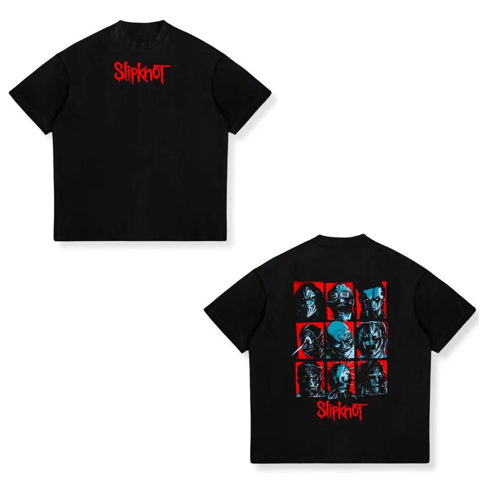 Slipknot Prepare for Hell Album Poster Graphic Print Tshirt Unisex Women Loose Casual Oversized Short Sleeved Street Hip Hop Tees
