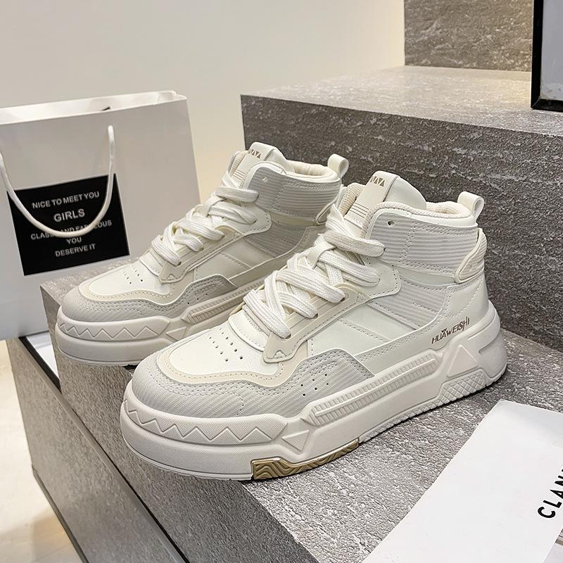 

Нишевая дизайнерская обувь с высоким верхом, новинка 2025 года, универсальные студенческие туфли, белые туфли, повседневная обувь для сноуборда высокого качества 40