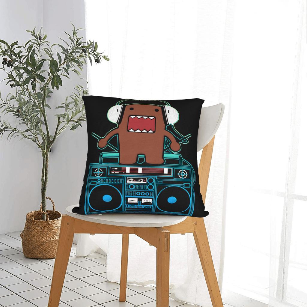 Domo Kun DJ Domo Pillowcase Polyester Cushion Cover Decorative  Pillow Case Cover Home Dropshipping 18'