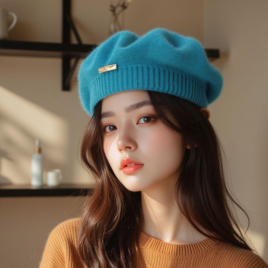 Pile Hat Winter Beret Pullover Knitted Hat
