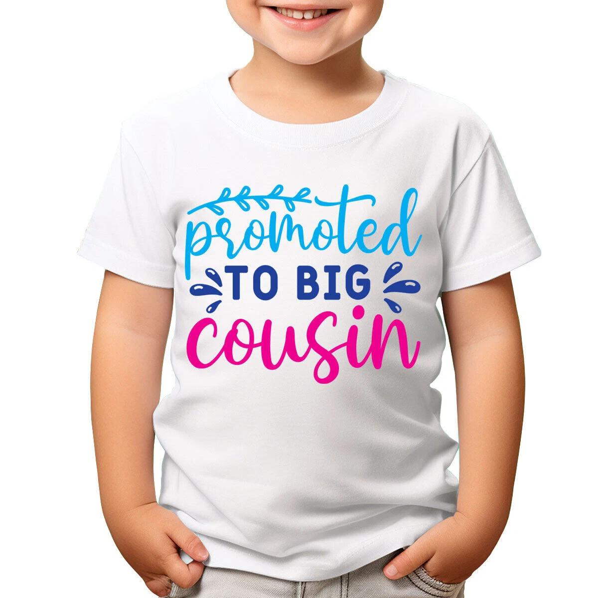 Promoted To Big Cousin Baby Announcet Gift Boys Girls Kids T-Shirts 150