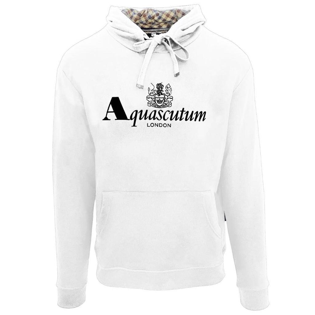 Aquascutum Mens Waterfield Logo Hoodie