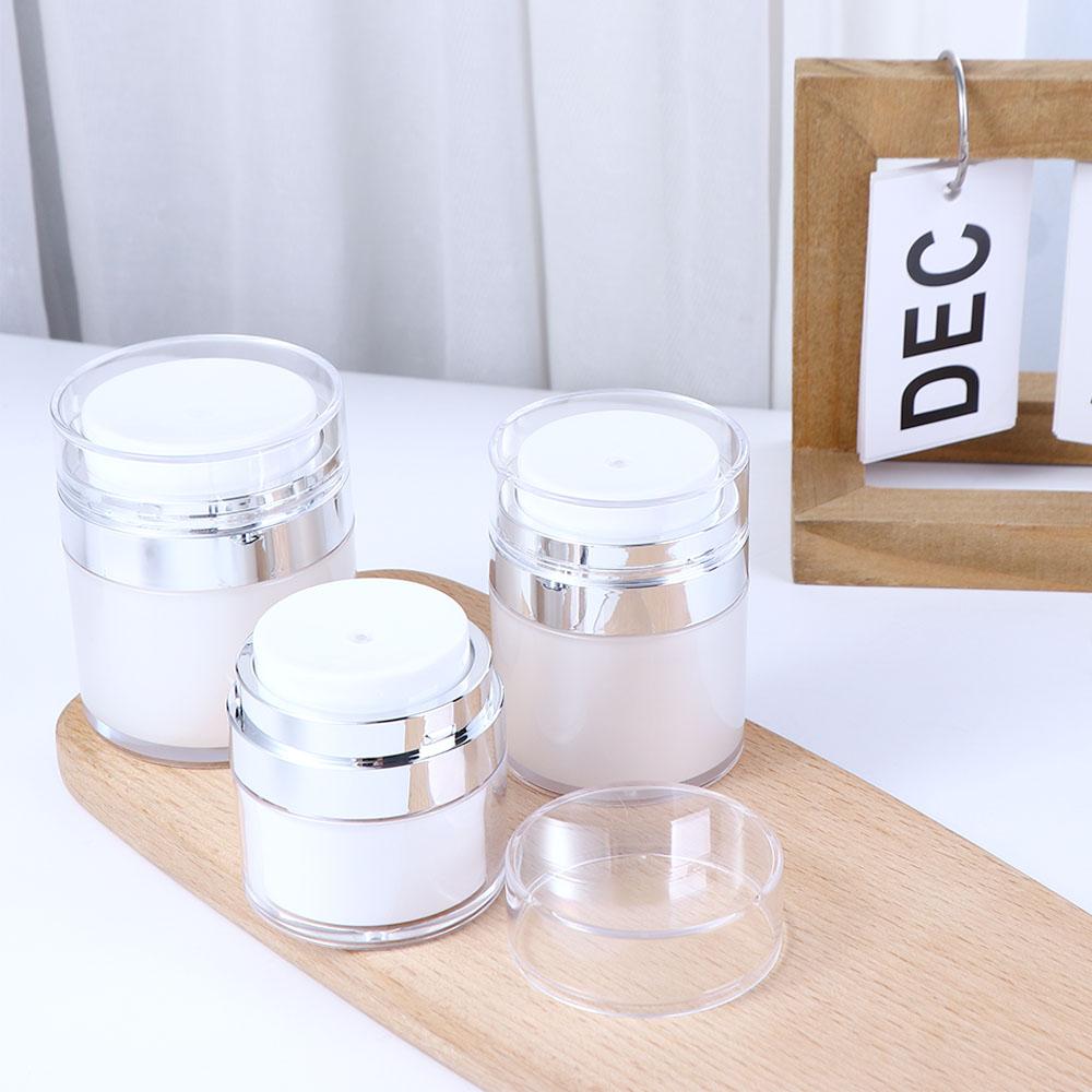 Travel Press Cream Cans Lotion Bottle Cosmetic Container Refillable Bottles Airless Pump Bottle