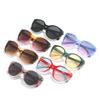 Large Frame Cat Eye Sunglasses, Personalized Colorful Contrasting Glasses, Women With The Same Sunglasses