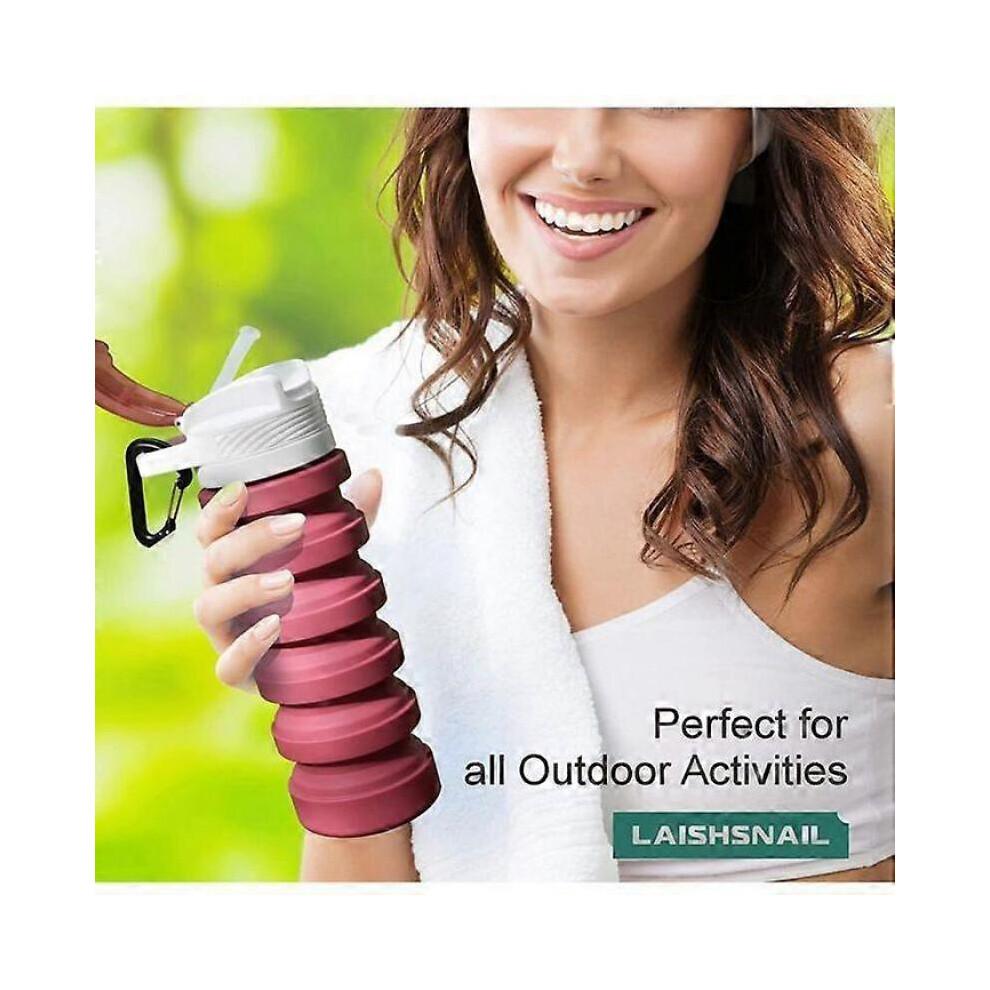 550ml Silicone Collapsible Water Bottle Outdoor Car Travel Handy Water Cup Gym Water Cup Necessities