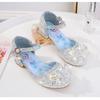 Girls' Sandals Fashion New Spring Autumn Summer High Heel Elsa Closed-Toe Girls' Little Princess Elsa Crystal Children's Shoes