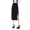 2024 Spring Trendy Black High Waist Bodycon A-line Midi Skirt for Women