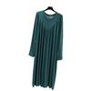 V-Neck Pleated Modal Cotton Long Nightdress - Women's Spring/Summer 2022 Collection