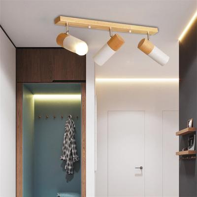 Lampa Sufitowa Reflektor LED Pojedyncza Głowica Trzy Głowice Czarno-Biała Wewnętrzna Salon Sypialnia Wystawa Gabinet Oświetlenie Dekoracja