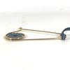 LOEWE Accessories Brooch Metal / Leather Gold/blue Unused