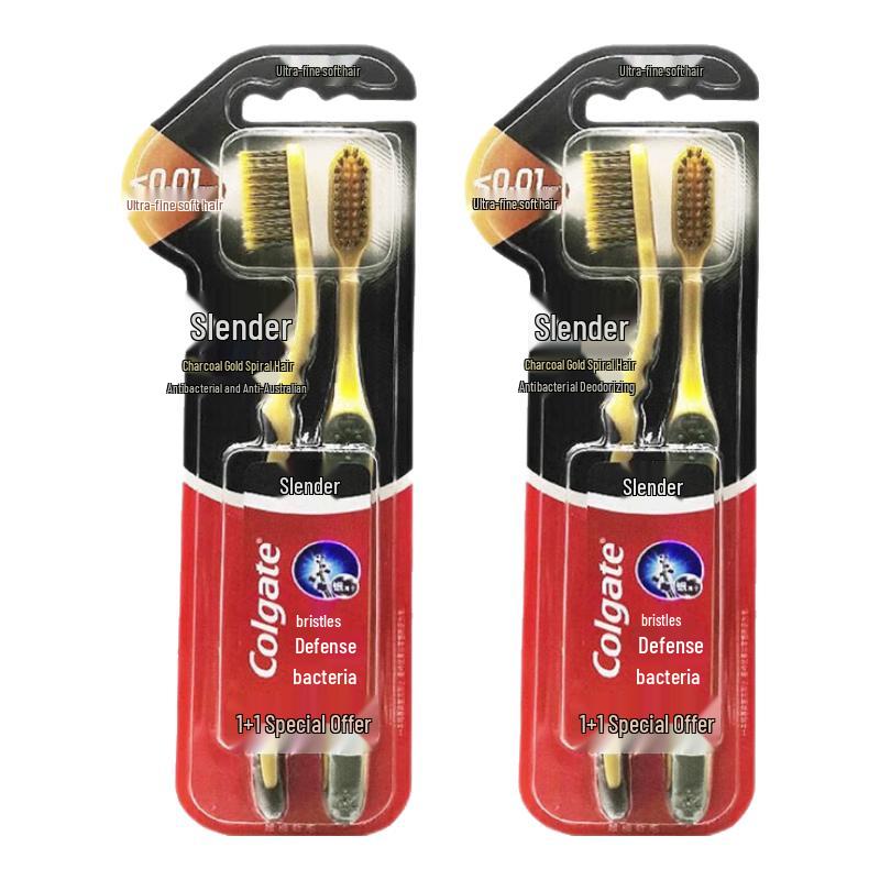 Colgate Charcoal Gold Soft Toothbrush (2-Pack)