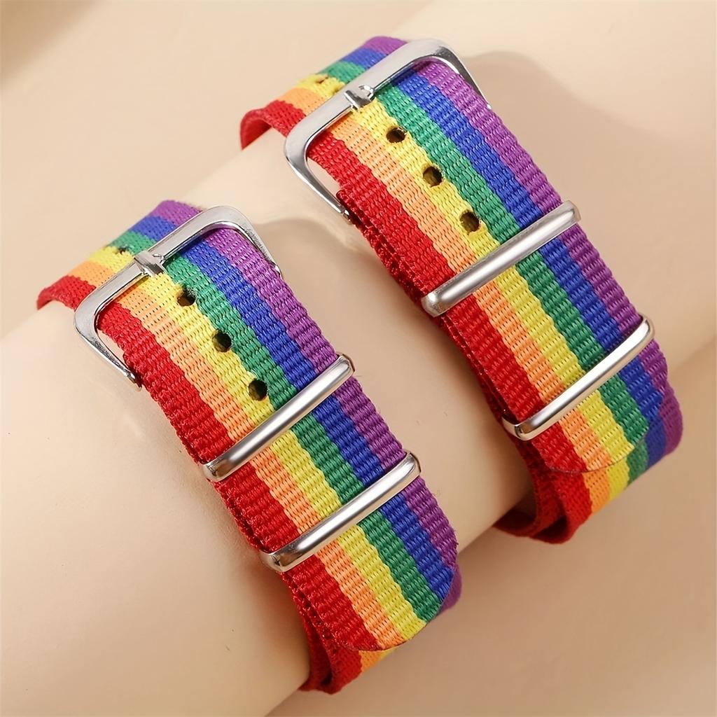 Chic Rainbow Bracelet  Unisex Gift-Ready for Men & Women  Casual Sensitive Skin Friendly No Plating