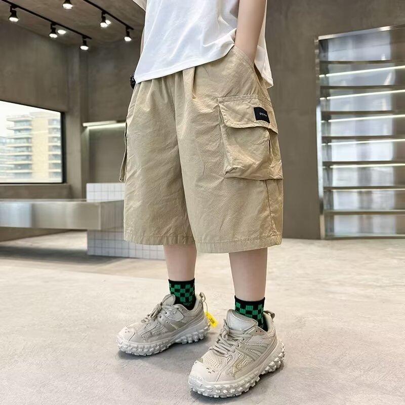 Summer Teenage Short Boys Pants 3-14 Years Old Big Pocket Trousers for Kids Children Birthday Present