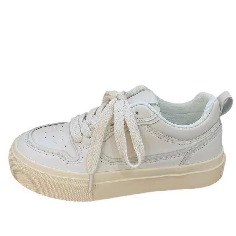 Thick-soled Big-headed Shoes Women's 2025 Summer Women's Shoes Increase Ins Breathable Casual Sports Shoes High Street Popular White Shoes