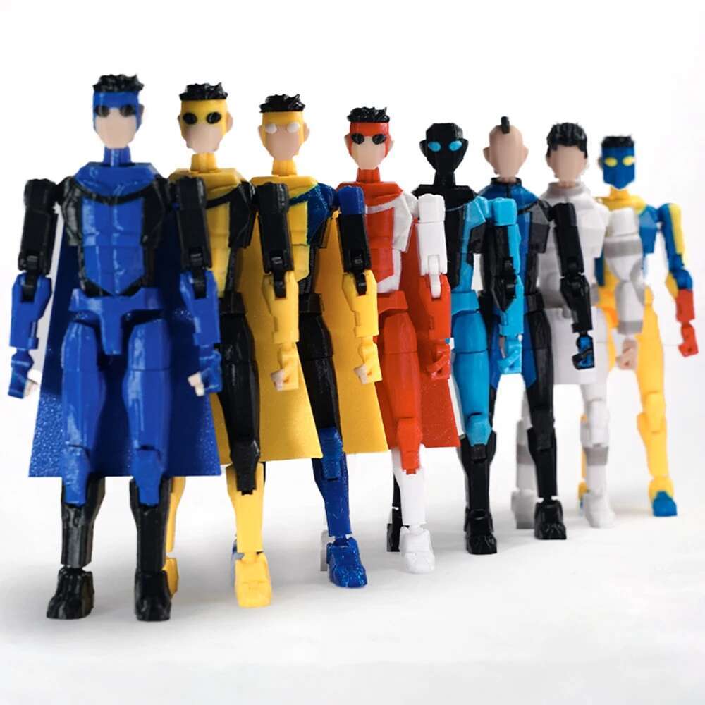 3D-gedruckte Superhelden Unbesiegbar 2.0 Anime Mehrgelenkige Shapeshift-Spielzeuge Actionfiguren Mannequin-Modell Ornamente Geschenke