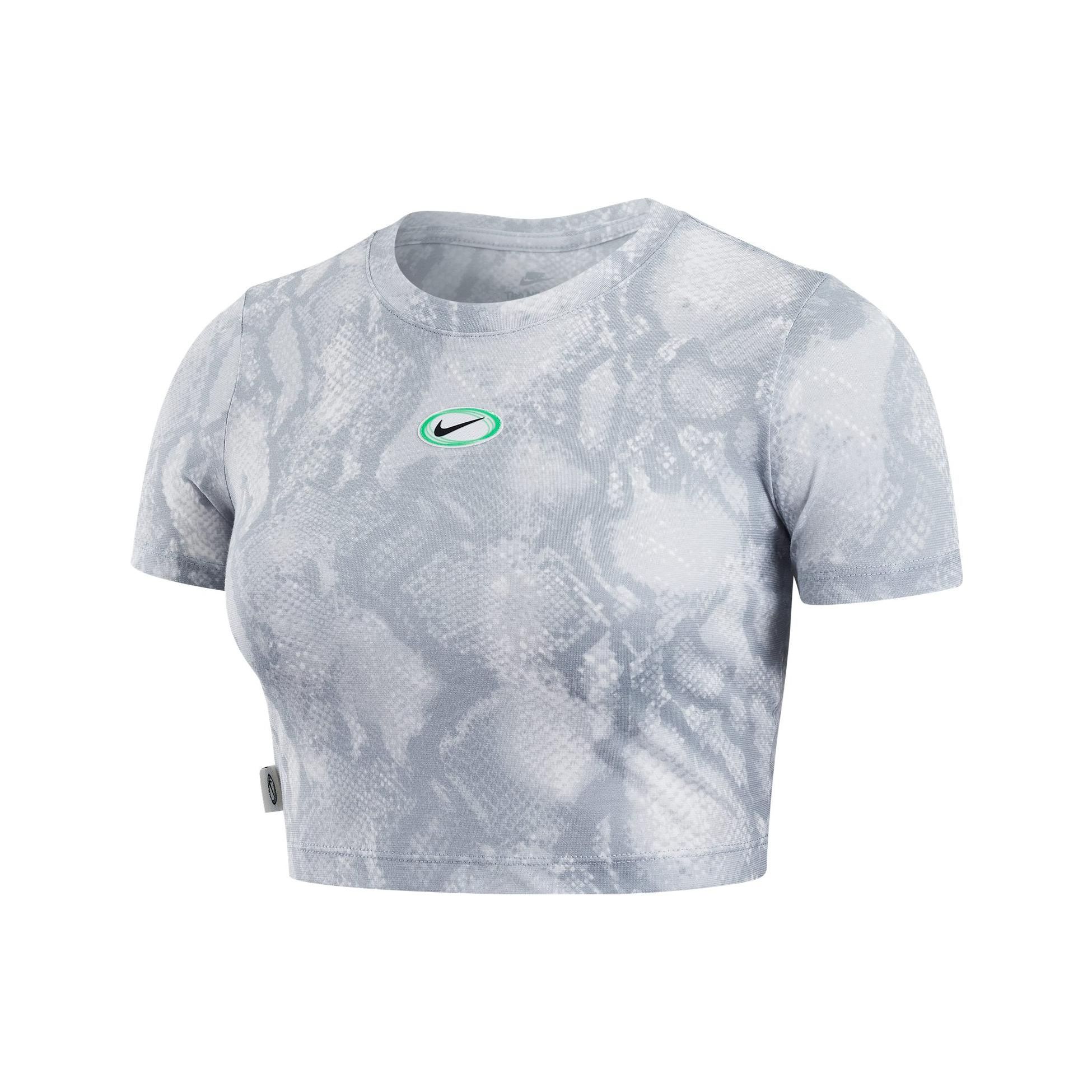 

Nike Спортивная одежда Slim Fit Snake Print Logo Short Sleeve T Shirt Women Tops White DV3318-100 M