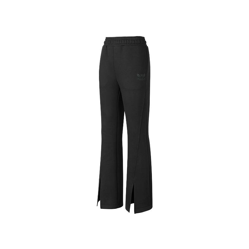 Skechers Skin-Friendly Simple Casual Comfortable Breathable Knitted Sports Pants Women bottoms Carbon-Black L126W008-0018 S