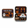 Halloween Cabin Illustration Mini Tin Box Gift, Plush Ghost with Haunted House Gift Scene, Collectible Micro Theater for Kids, Party Favor Dolls