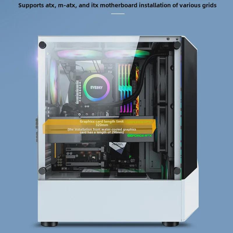 New Mid-Tower ATX Gaming Case with Tempered Glass and Mesh Design