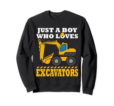 Bis später Bagger Schaufel Jungen LKW Kinder Bagger Sweatshirt