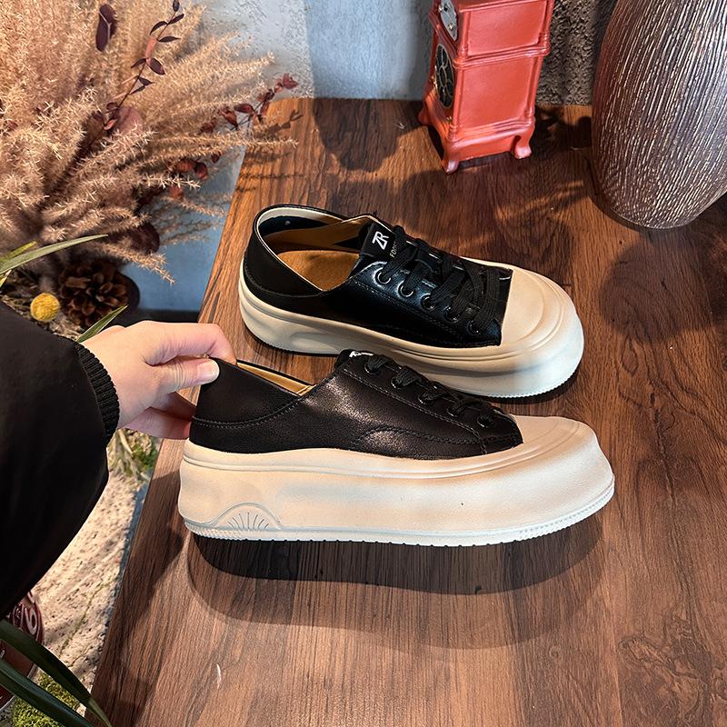 thick-soled two-wearing little white shoes for women's spring new soft-soled women's shoes, casual versatile sports shoes for children