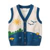 Baby Knit Sweater Vest Kids Boys Cardigan V-Neck Sweater Button Up Waistcoat Toddler Girl Casual Outerwear
