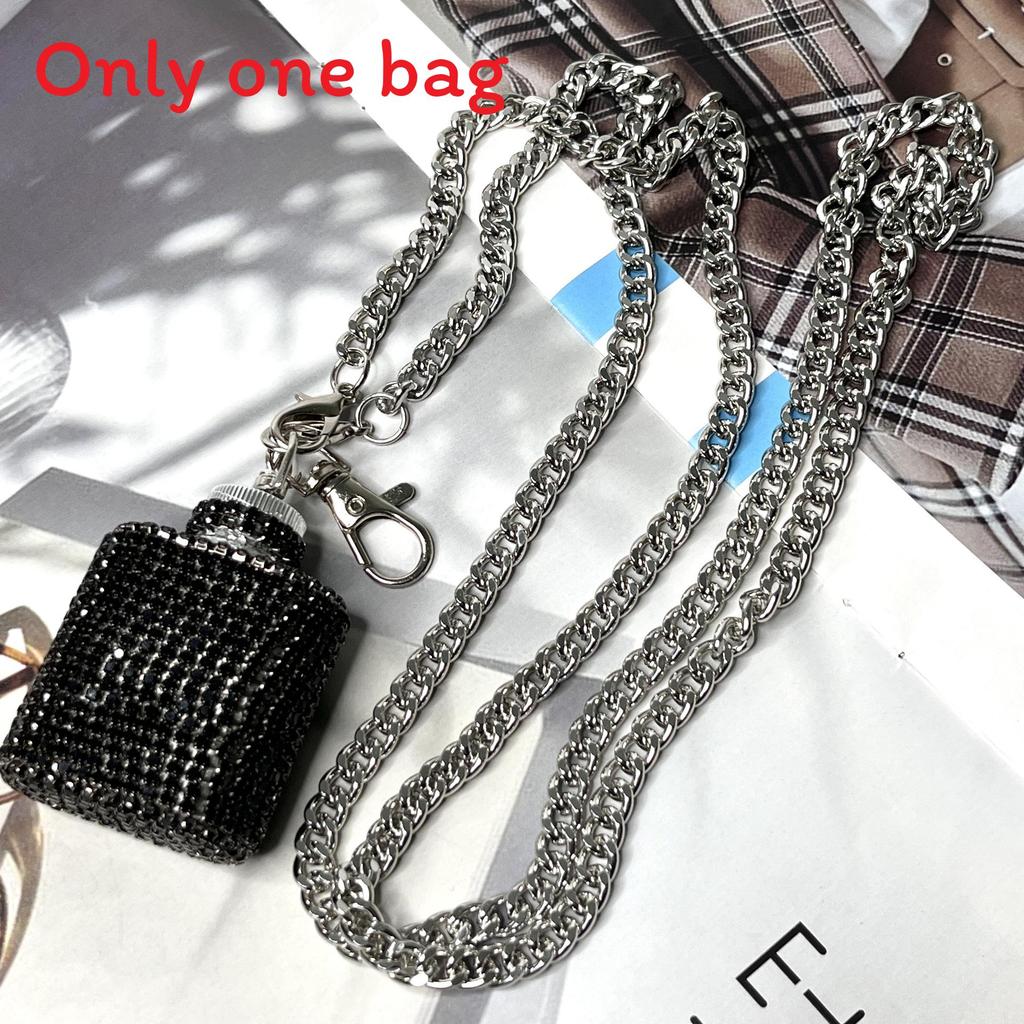 Water Diamond Mini Crossbody Bag With Pearl Chain For Streetwear Fashion