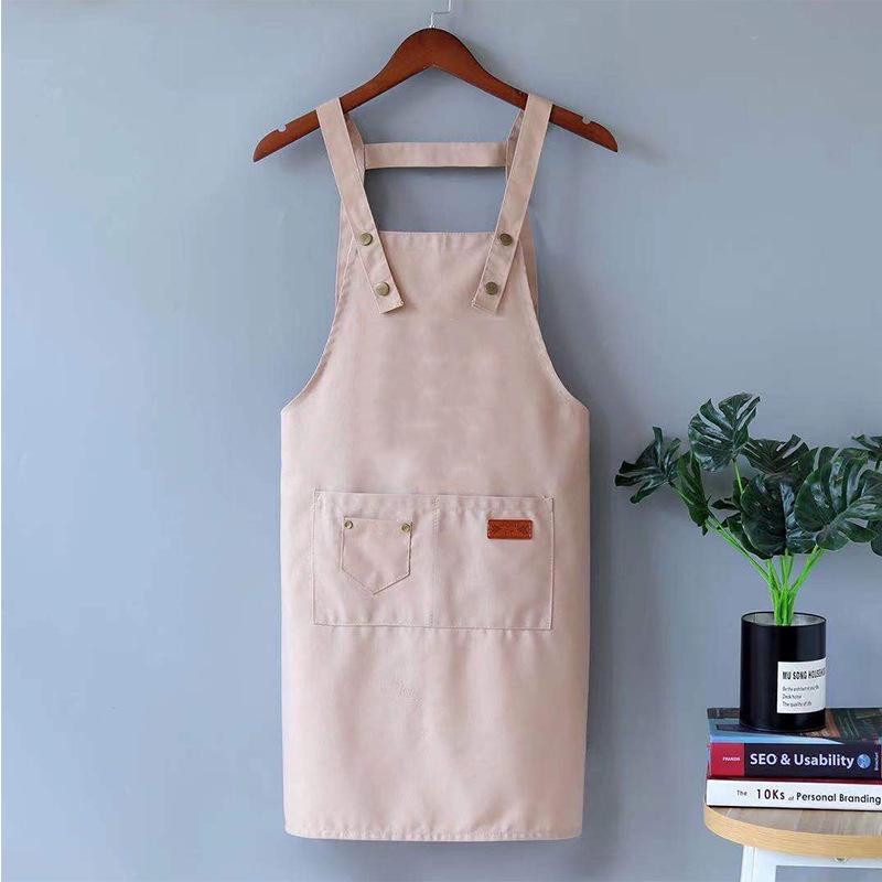 Custom Logo Canvas Apron for Advertising, Milk Tea, Nail Art, Kitchen, and Restaurant Use