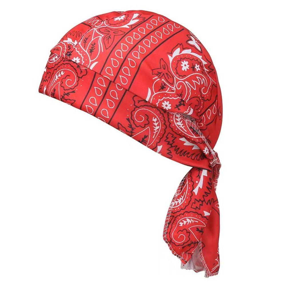 Cashew Print Cycling Headscarf Breathable Men's Pirate Hat Paisley Printed Headscarf For Men Women