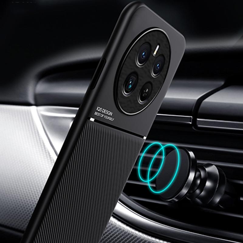 Für Realme 12 Pro Plus Hülle Lederstruktur Magnetische Autohalterung Handyhüllen Für Realme 12 Plus 12Pro+ 5G Stoßfeste Rückseite