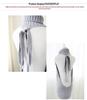 2025 Spring Sexy Backless Knitted Pullover Women’s High Neck Sleeveless Sweater Girl Bun Cos 