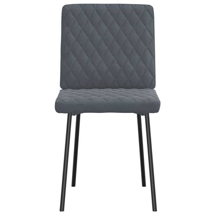 VidaXL Chaises à manger lot de 2 Gris foncé Velours 4101104