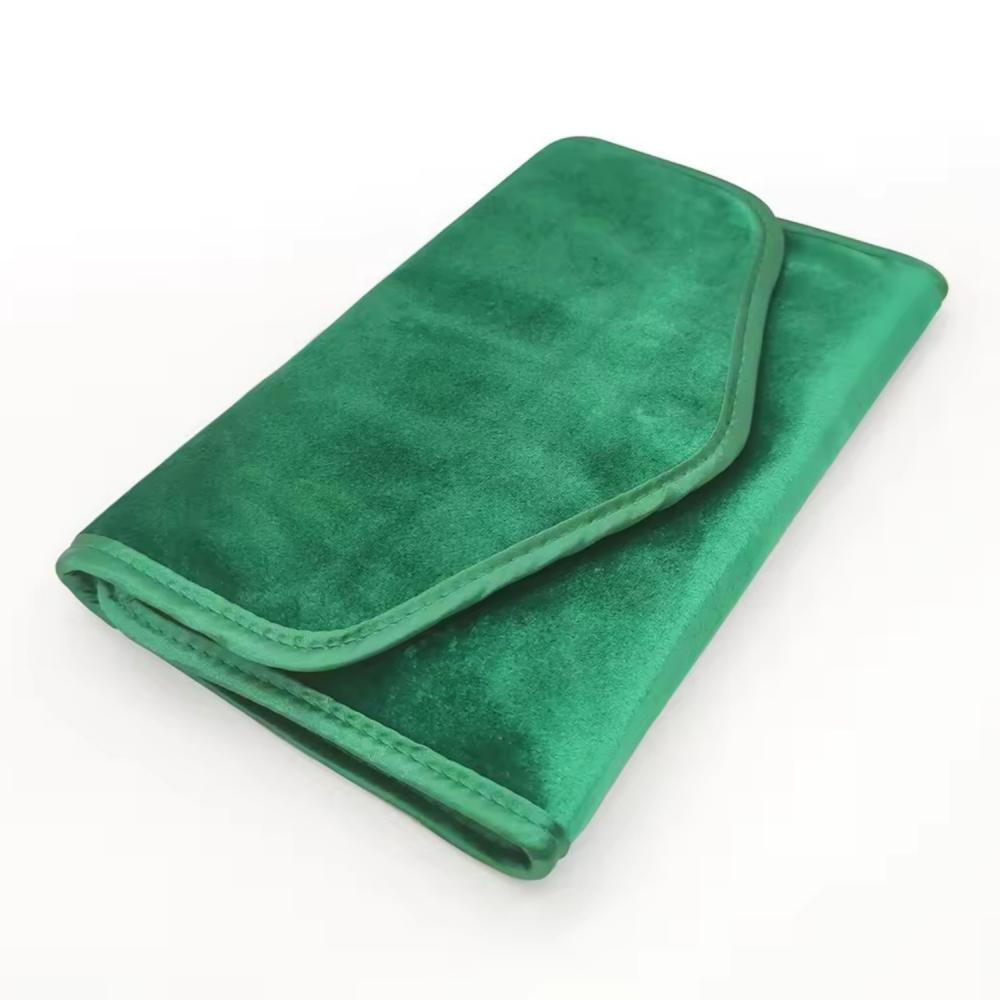 Custom Logo Luxury Velvet Jewelry Pouch Portable Foldable Travel Jewelry Organizer Bag Multi-compartment Jewelry Bag