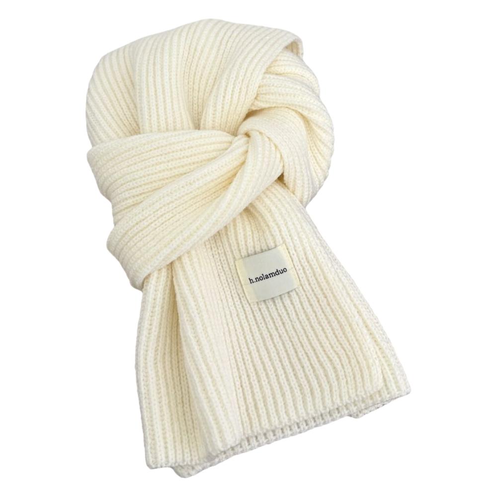 Fashion Keep Warm Cross Scarf Woolen Korean Style Knit Scarf Thicken Vibes Neck Scarf Women