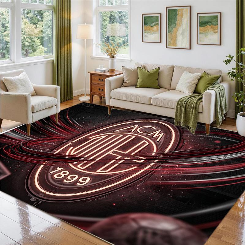 AC Milan Design Crystal Velvet Rug Soft Decorative Mat for Bedroom Entrance