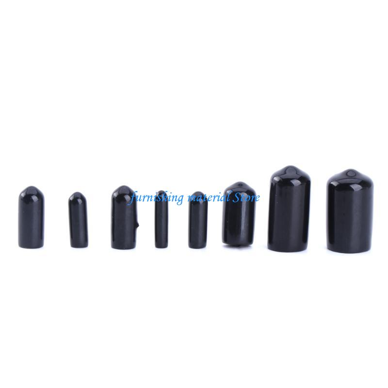 Y5GD Rubber Bolt Caps Flexible Black End Caps Protective Caps set for Screw and Pipe