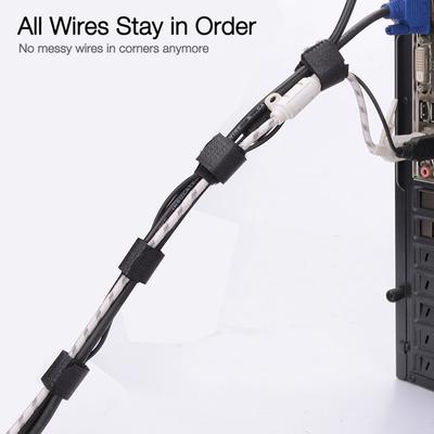 Magic Sticker Fastener Cord Band Wiring Accessories Loop Rope Holder Cable Winder Cable Ties Nylon Strap