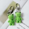 1Pcs Flocked Little Frog Couple Phone Pendant Cute 3D Flocking Frog Keychain Car Keyring Earphone Backpack Charms Bag Decor