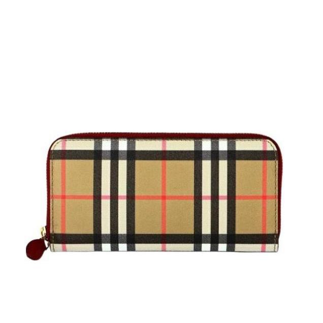 [Pre-Owned] Classic Check Zip Long Leather Wallet Card Holder - Unused #2K610T ONE SIZE