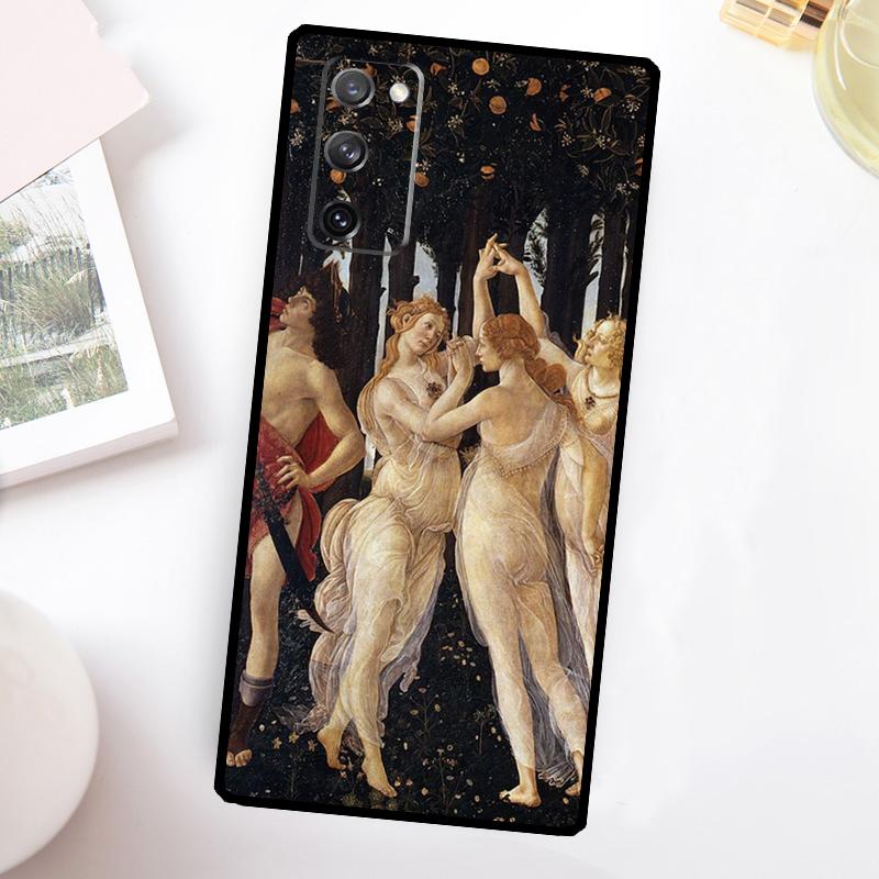 Renaissance art Painting Case For Samsung Galaxy S24 Ultra S21 S22 S23 Plus S20 FE S8 S9 S10 Note 10 20 Ultra Cover