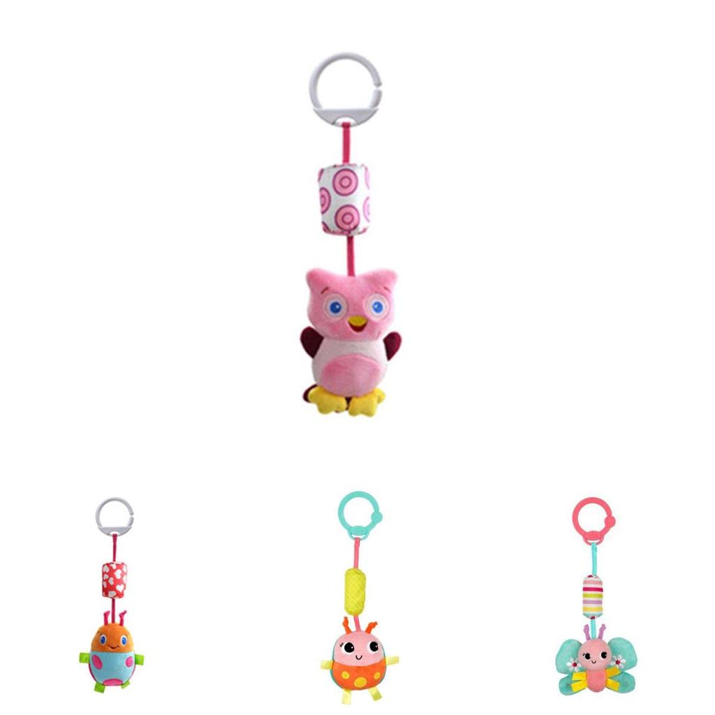Adorable Animal Handbells Musical Developmental Toy For Kids Soft Plush Rattle
