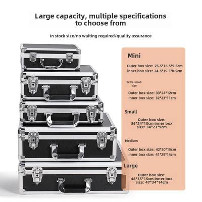 Portable Aluminum Alloy Toolbox for Electricians and Equipment Storage