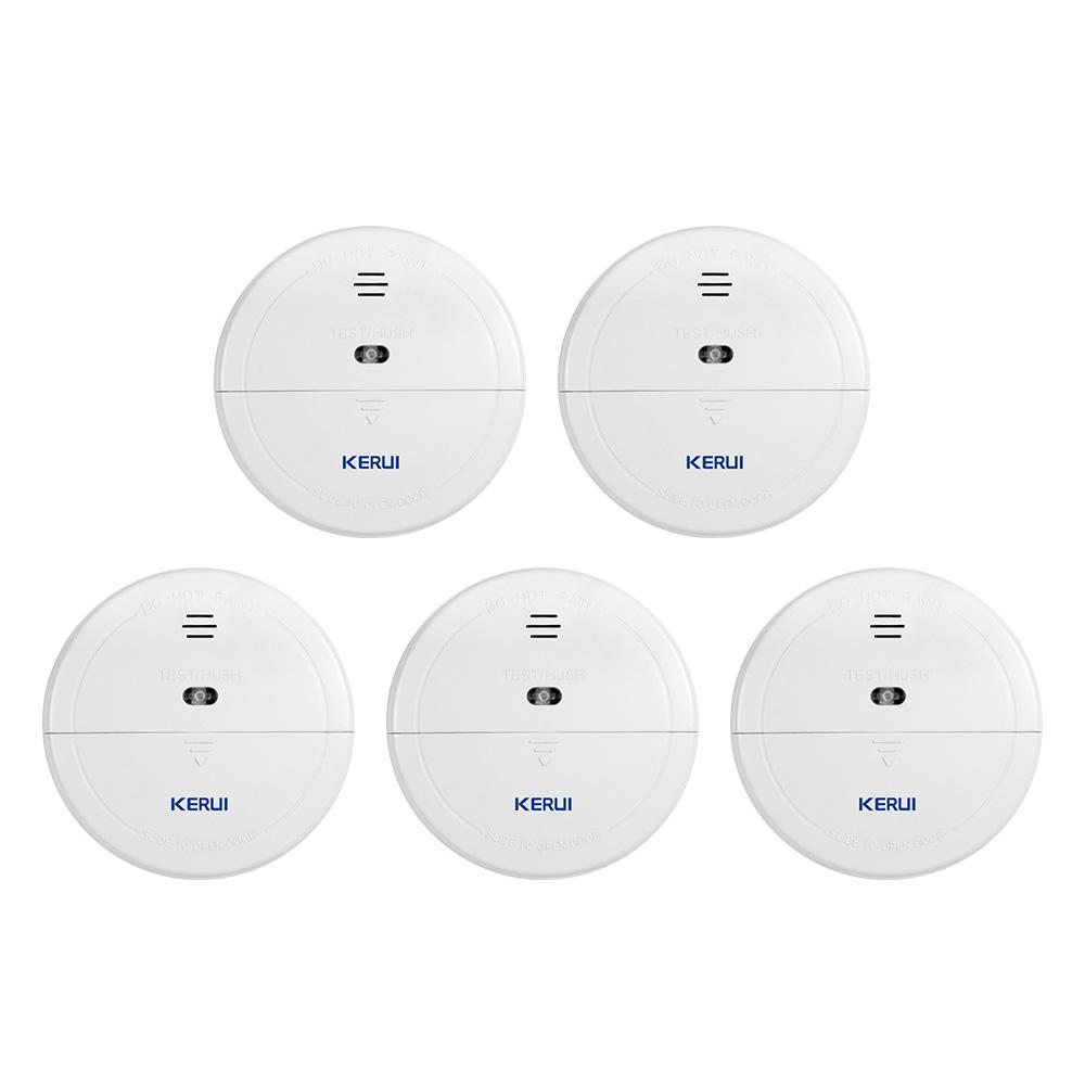 KERUI 5/10pcs 433MHZ Wireless Home Fire Smoke Sensor Detector Security Work With GSM Wifi Alarm System 5pcs