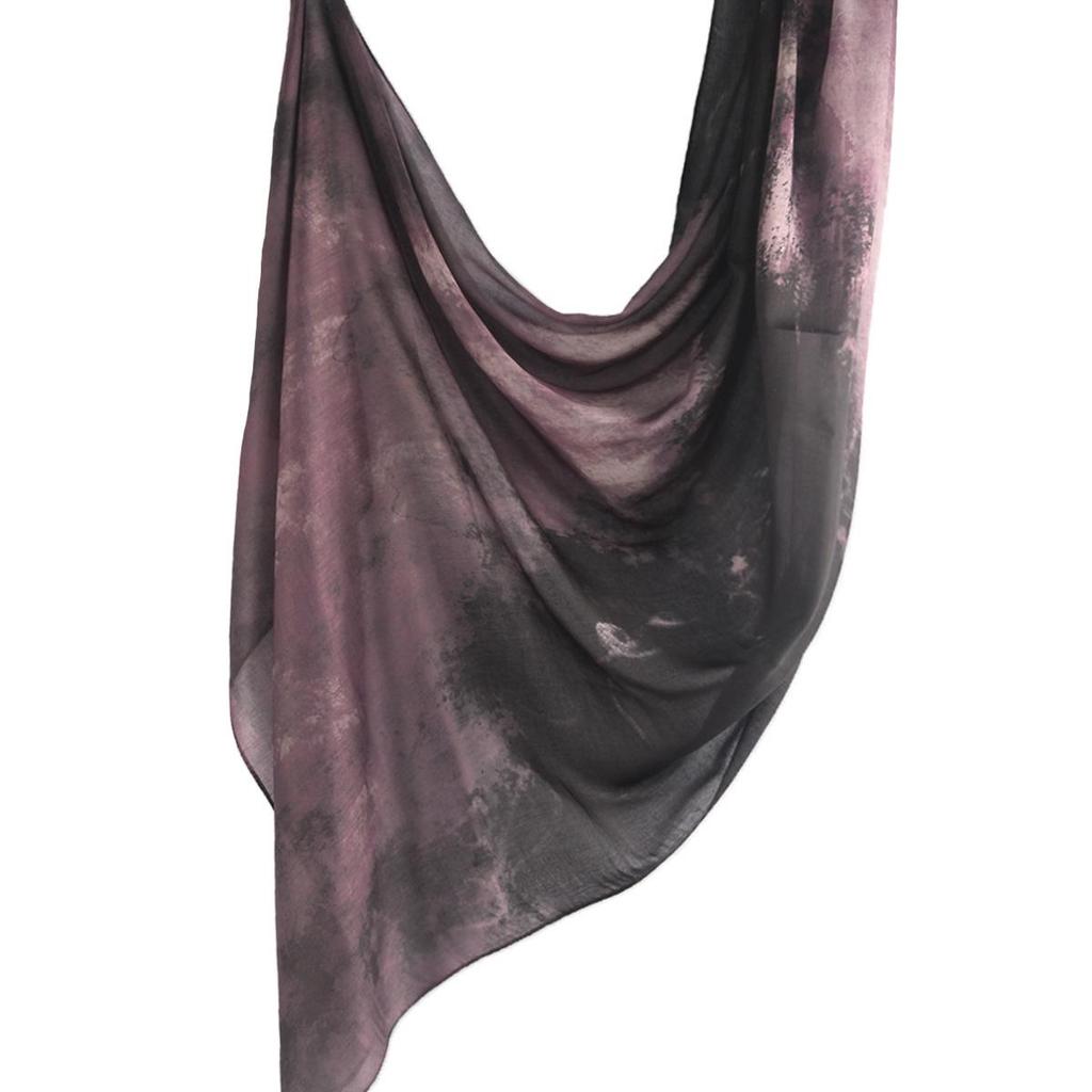 Ethnic Scarf: Modal Cotton Watercolor Print Shawl & Headscarf for Women