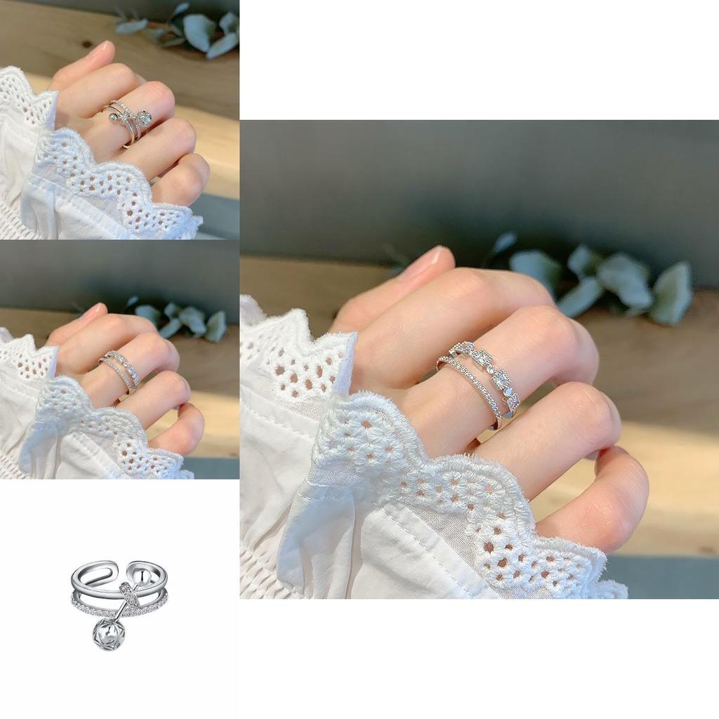 Schicker 925er Silber Ins Mode Retro Verstellbarer Ring Für Frauen Perfektes Geschenk Für Feiertage