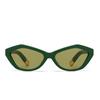 Cross-Border Specially Designed for Water Chestnut Cat-Eye Sunglasses Modern Retro Temples Decorative Sunglasses 2499