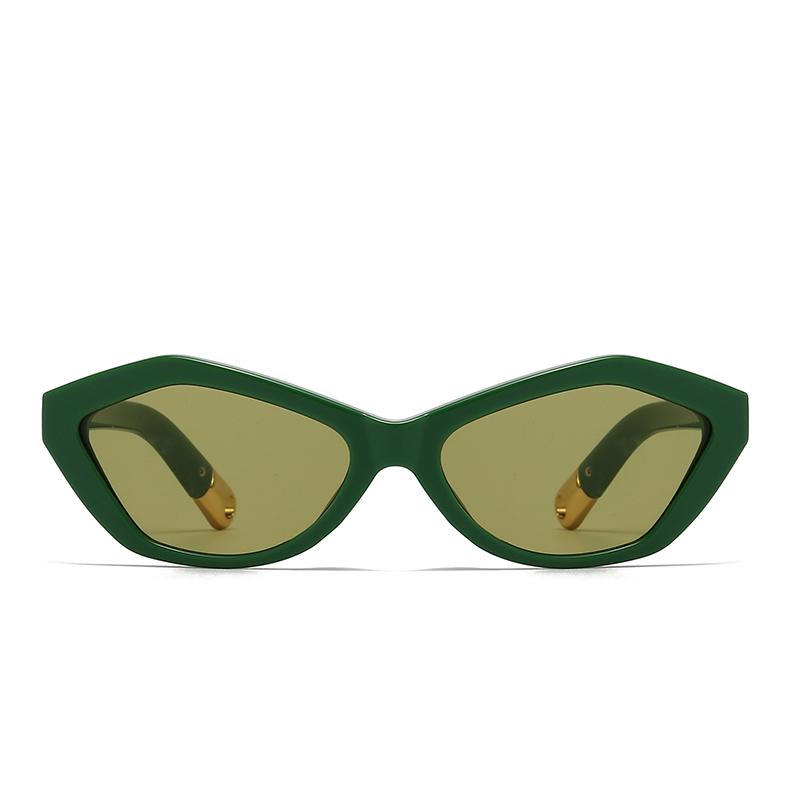 Cross-Border Specially Designed for Water Chestnut Cat-Eye Sunglasses Modern Retro Temples Decorative Sunglasses 2499